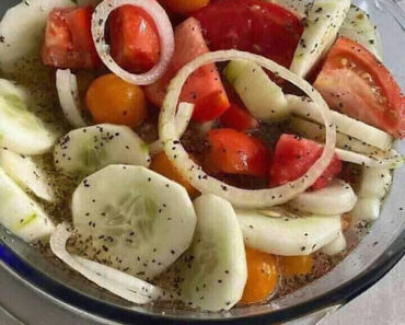 Cucumber, Onion & Tomato Salad