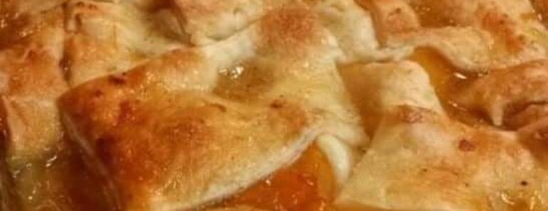 Triple Crust Peach Cobbler