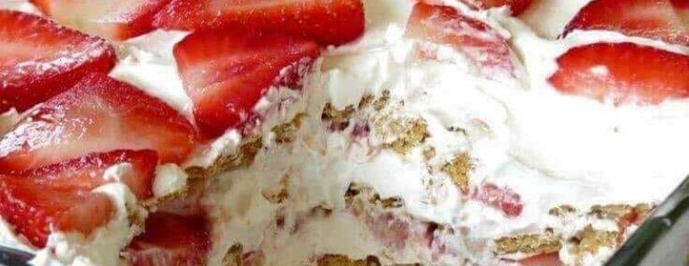 Strawberry Cream Cheese Icebox Cake